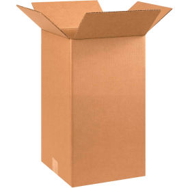 Tall Cardboard Corrugated Boxes, 10"L x 10"W x 18"H, Kraft