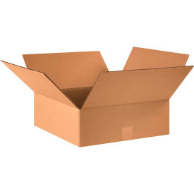 Flat Cardboard Corrugated Boxes, 16"L x 16"W x 5"H, Kraft