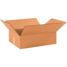 Flat Cardboard Corrugated Boxes, 17"L x 13"W x 5"H, Kraft