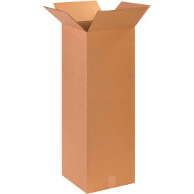 Tall Cardboard Corrugated Boxes, 14"L x 14"W x 40"H, Kraft