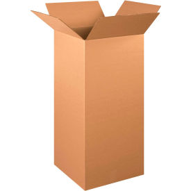 Tall Cardboard Corrugated Boxes, 16"L x 16"W x 36"H, Kraft