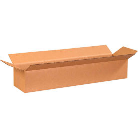 Long Cardboard Corrugated Boxes, 24"L x 6"W x 4"H, Kraft
