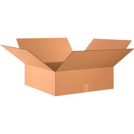 Flat Cardboard Corrugated Boxes, 24"L x 20"W x 8"H, Kraft
