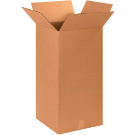 Tall Cardboard Corrugated Boxes, 14"L x 14"W x 30"H, Kraft