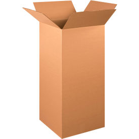 Tall Cardboard Corrugated Boxes, 15"L x 15"W x 36"H, Kraft