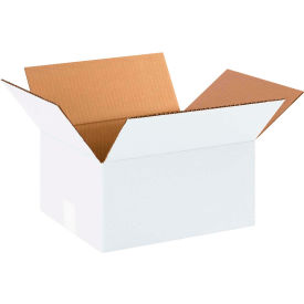Cardboard Corrugated Boxes, 12"L x 10"W x 6"H, White