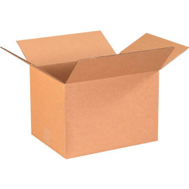 Cardboard Corrugated Boxes, 13-1/4"L x 10-1/4"W x 9"H, Kraft