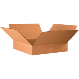 Flat Cardboard Corrugated Boxes, 22"L x 22"W x 4"H, Kraft