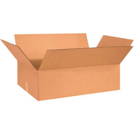 Flat Cardboard Corrugated Boxes, 26"L x 15"W x 5"H, Kraft