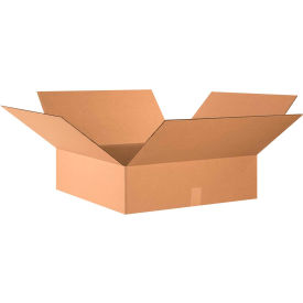 Flat Cardboard Corrugated Boxes, 24"L x 24"W x 7"H, Kraft