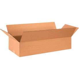 Flat Cardboard Corrugated Boxes, 28"L x 12"W x 6"H, Kraft