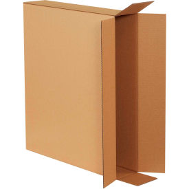 Side Loading Cardboard Corrugated Boxes, 28"L x 5"W x 24"H, Kraft