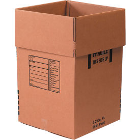 Cardboard Corrugated Dish Pack Boxes, 18"L x 18"W x 28"H, Kraft