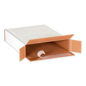 Self Seal Side Loading Corrugated Boxes, 11-1/4"L x 3"W x 15-1/8"H, White