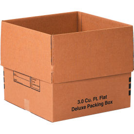 Deluxe Cardboard Corrugated Boxes, 18"L x 18"W x 16"H, Kraft