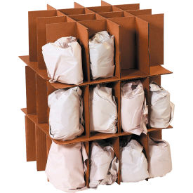 Dish Pack Partition Kit w/ 3 Sets Of Partitions & 2 Pads, 18"L x 18"W x 28"H, Kraft