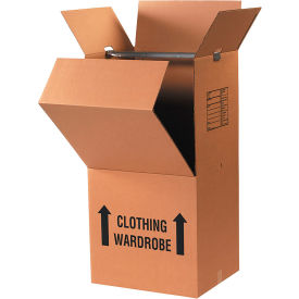 Wardrobe Boxes Combo Pack, 20"L x 20"W x 45"H, Kraft, 3/Pack