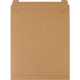 Stayflats Tab Lock Mailers, 22"W x 27"L, Kraft, 50/Pack
