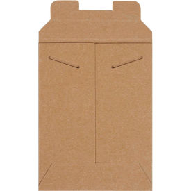 Stayflats Tab Lock Mailers, 6"W x 8"L, Kraft, 100/Pack