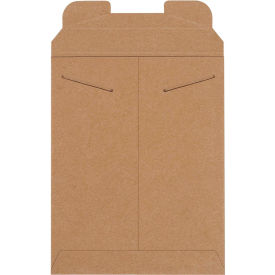 Stayflats® Tab Lock Mailers, 9"W x 11-1/2"L, Kraft, 100/Pack