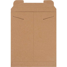 Stayflats Tab Lock Mailers, 11"W x 13-1/2"L, Kraft, 100/Pack