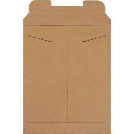 Stayflats Tab Lock Mailers, 9-3/4"W x 12-1/4"L, Kraft, 100/Pack