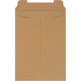Stayflats Tab Lock Mailers, 13"W x 18"L, Kraft, 100/Pack