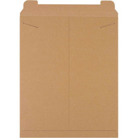 Stayflats Tab Lock Mailers, 17"W x 21", Kraft, 50/Pack