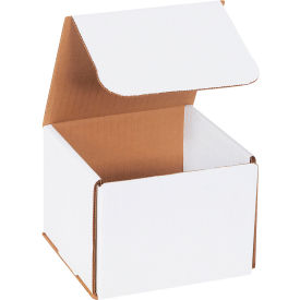 Corrugated Mailers, 5"L x 5"W x 4"H, White
