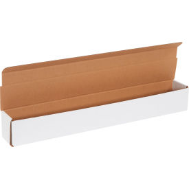 Corrugated Mailers, 27-1/2"L x 3-1/2"W x 3-1/2"H, White