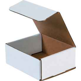 Corrugated Mailers, 6-3/16"L x 5-3/8"W x 2-1/2"H, White