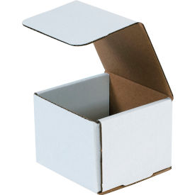 Corrugated Mailers, 4-3/8"L x 4-3/8"W x 3-1/2"H, White