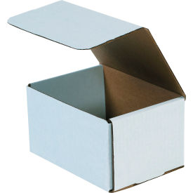 Corrugated Mailers, 6-1/2"L x 4-7/8"W x 3-3/4"H, White