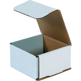Corrugated Mailers, 4-3/8"L x 4-3/8"W x 2-1/2"H, White