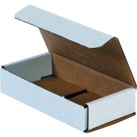 Corrugated Mailers, 6-1/2"L x 3-1/4"W x 1-1/4"H, White