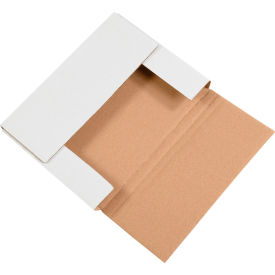 Corrugated Easy-Fold Mailers, 11-1/8"L x 8-5/8"W x 2"H, White