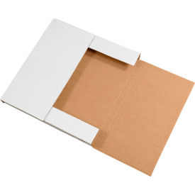Corrugated Easy-Fold Mailers, 10-1/4"L x 10-1/4"W x 1"H, White