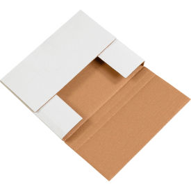 Corrugated Easy-Fold Mailers, 10-1/4"L x 8-1/4"W x 1-1/4"H, White