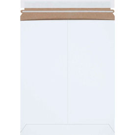 Self Seal Stayflats Mailers, 11"W x 13-1/2"L, White, 100/Pack