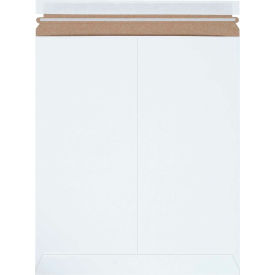 Self Seal Stayflats Mailers, 12-3/4"W x 15"L, White, 100/Pack