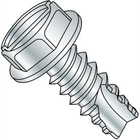 6-20X1/4 Slotted Indented Hex Washer Thread Cutting Screw Zinc Bake 10000 pcs