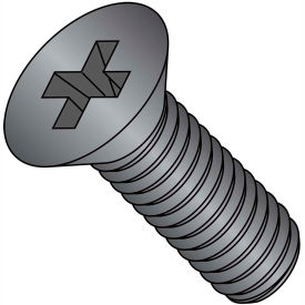 M5-.08X12 Metric Phillips Flat Machine Screw Full Thread Black Ox & Oil 2000 pcs