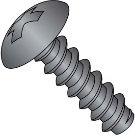 6-20X3/8 Phillips Full Contour Truss Self Tapping Screw Type B Fully Threaded Black Oxide 10000 pcs