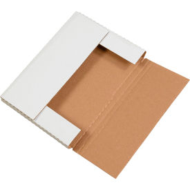 Corrugated Easy-Fold Mailers, 12-1/8"L x 9-1/8"W x 4"H, White