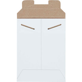 Stayflats Tab Lock Mailers, 6"W x 8"L, White, 100/Pack