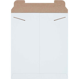 Stayflats Tab Lock Mailers, 12-3/4"W x 15"L, White, 100/Pack