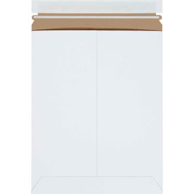 Self Seal Stayflats Plus Mailers, 9-3/4"W x 12-1/4"L, White, 100/Pack