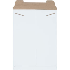 Stayflats Tab Lock Mailers, 13"W x 18"L, White, 100/Pack
