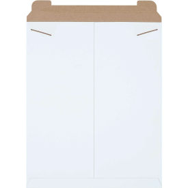 Stayflats Tab Lock Mailers, 17"W x 21"L, White, 100/Pack