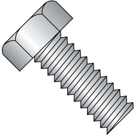 10-24X1 Unslotted Indented Hex Head Machine Screw Full Thread 18-8 Stainless Steel, Pack of 2000